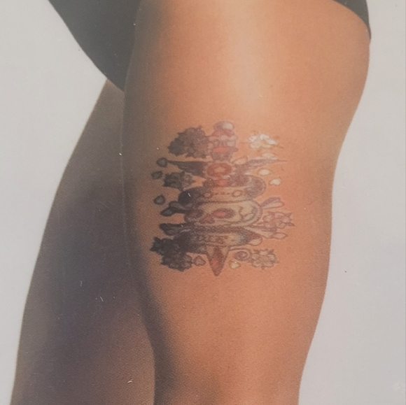 Ed Hardy Tattoo Sheer Hosiery in Tatu Print, BNWT, Sizes S and M - Picture 4 of 5